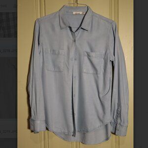 Light Blue Denim Women's Button Down Shirt